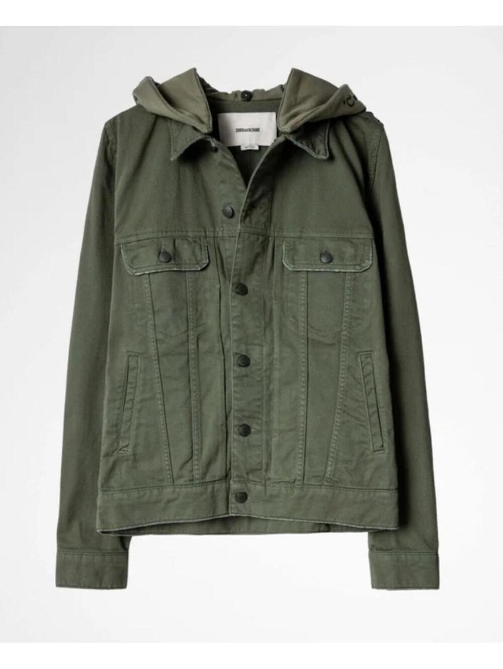 Zadig & Voltaire Base Denim Hood Overdyed Jacket